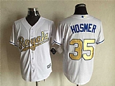Majestic Kansas City Royals #35 Eric Hosmer White 2015 World Series Champions Gold Program Stitched MLB Jersey,baseball caps,new era cap wholesale,wholesale hats